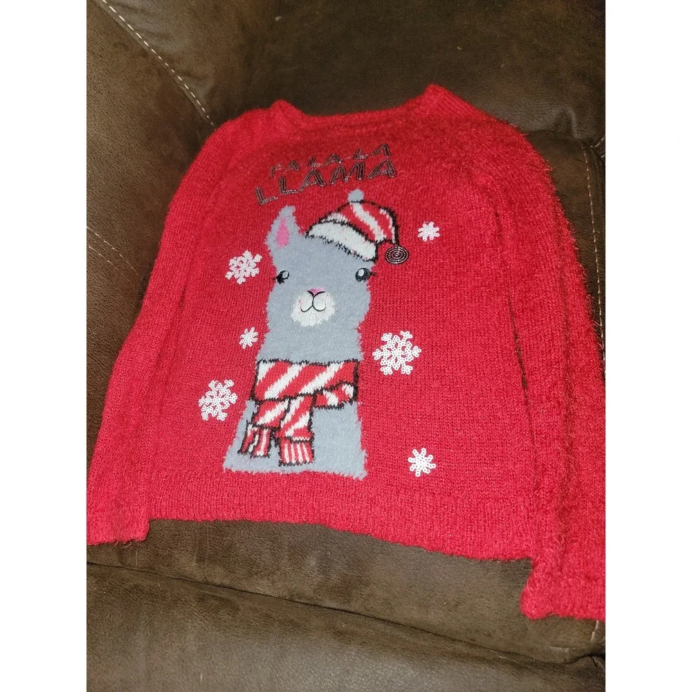 Justice‎ holiday Christmas llama sweater and leggings size 10